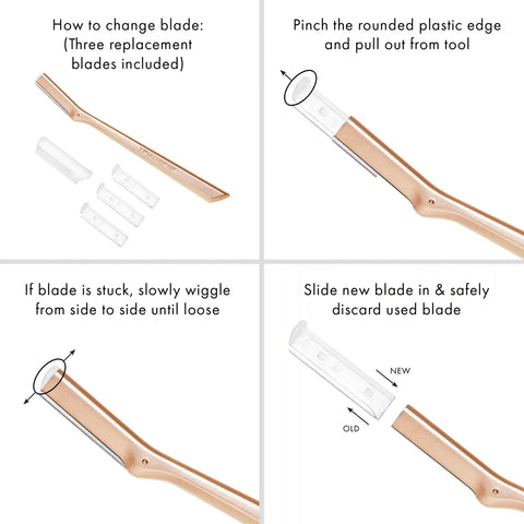 Rose Gold Facial Razor