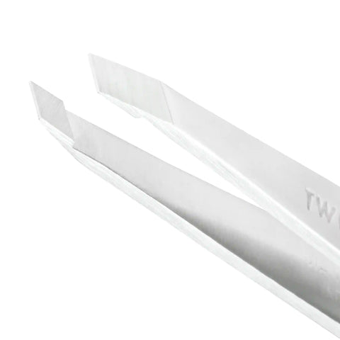 Platinum Silver Slant Tweezer