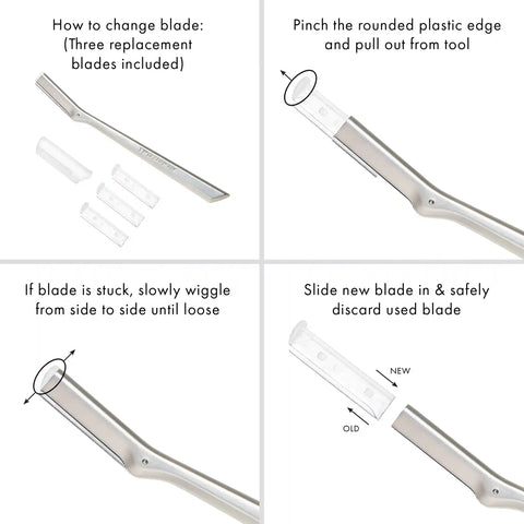 Facial Razor with Replacement Blades
