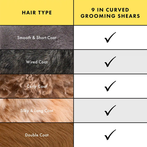 Curved Grooming Shears 9"